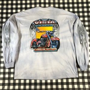 Motorcycle Vista Paint Harley Davidson Tie Dye L/S